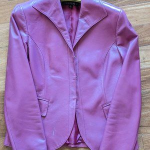 Lafayette 148 Magenta Lambskin Jacket